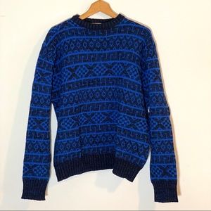 Vintage 70s McGregor Wool Blend Tribal Sweater